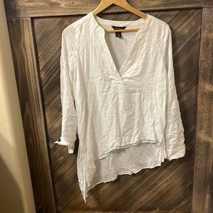 White House Black Market Asymmetrical V neck shirt